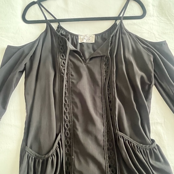 VaVa by Joy Han Samira Open Shoulder Dress in Black - Picture 9 of 10